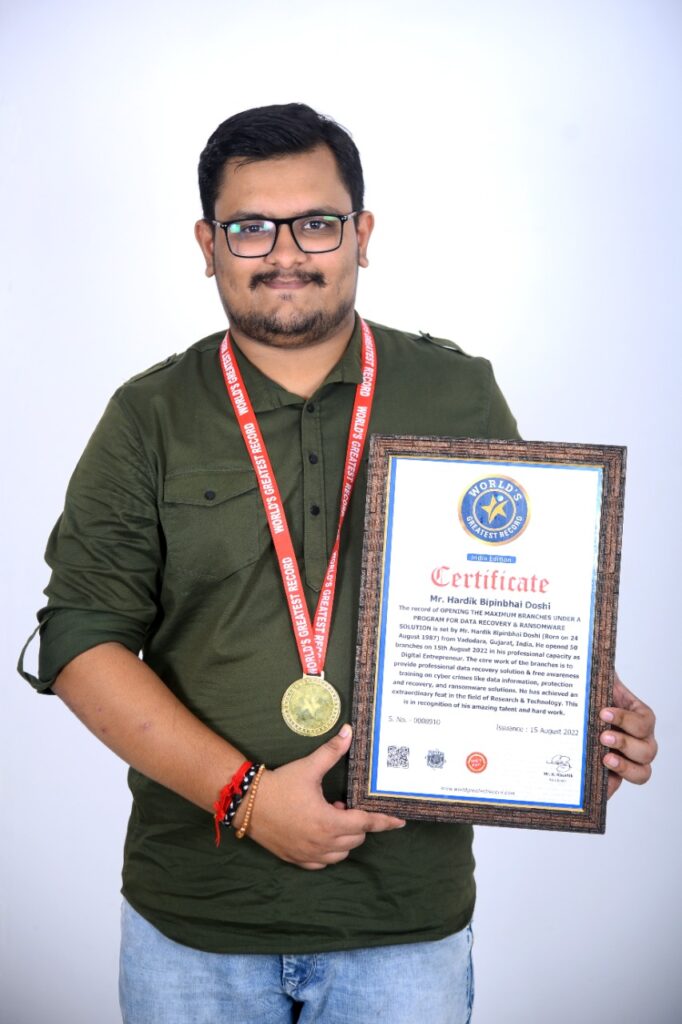 Hardik Doshi professionally known as an Entrepreneur, Multimedia-cybersecurity expert, Influencer & Corporate trainer, Motivational speaker. He born on 24 Aug 1987 in Gujarat, India.