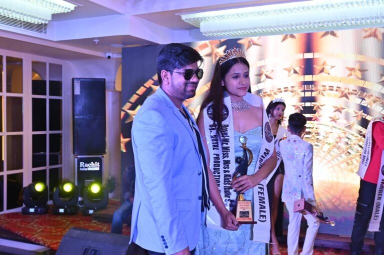 Mr Santosh Kumar Rao and Mrs Durga Tanwar got the Title of Royal Mr Miss Mrs & kids India S-3.