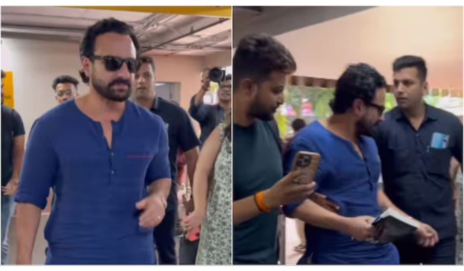 Saif Ali Khan Stumbles After Encounter with Overeager Fan Wanting a Selfie