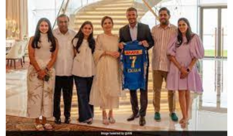 “The Ambani Family’s Exclusive Reception for Football Icon David Beckham in Mumbai”