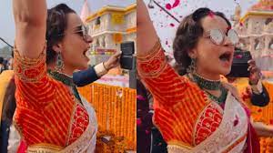 Kangana Ranaut Radiates Joy and Devotion at Ram Mandir Pran Pratishtha; Chants 'Jai Shri Ram' in Celebration