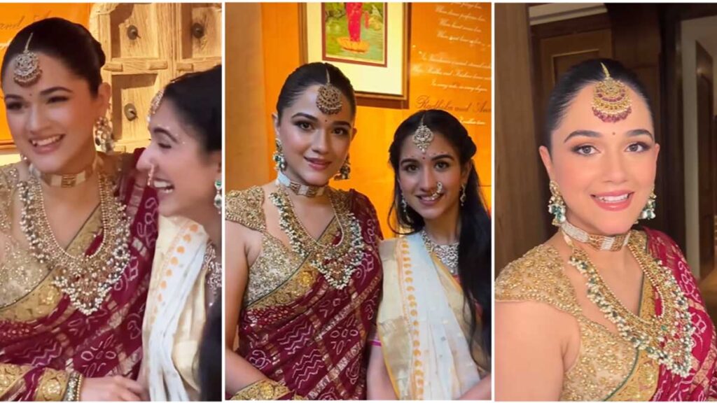 Radhika Merchant's Sister Anjali Steals the Show in Patola Saree During Graha Shanti Puja: Watch