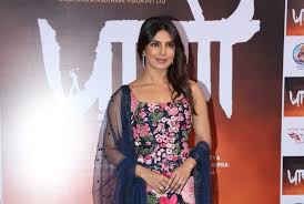 Priyanka Chopra Dazzles in Floral Sequin Salwar Kameez at 'Paani' Film Event