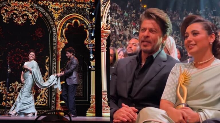 “Shah Rukh Khan Earns Praise as ‘True Gentleman’ for Helping Rani Mukerji with Her Saree at IIFA 2024”