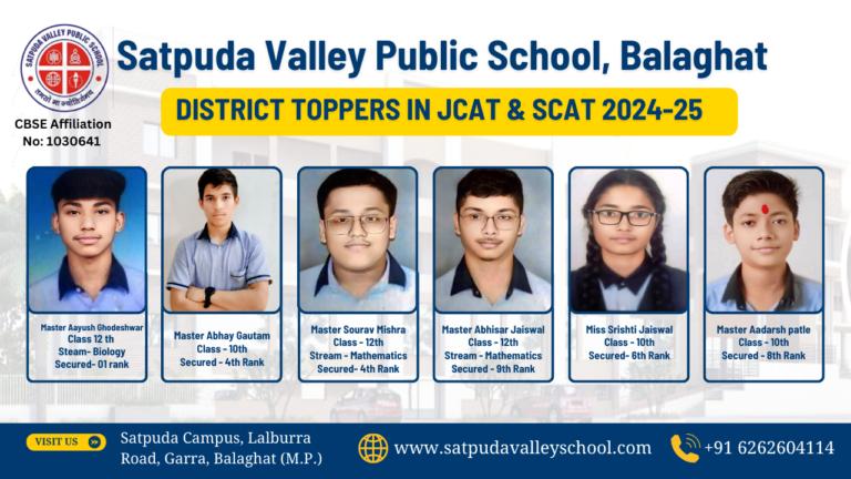 Satpuda Valley Public School, Balaghat, Excels in JCAT & SCAT Assessment 2024-25