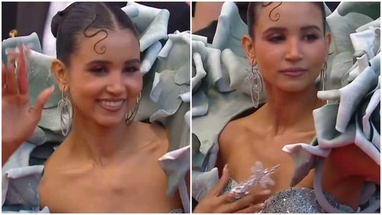 Nancy Tyagi Shines Again at Cannes 2025 in Self-Designed Gown Made from Seelampur FabricFashion Influencer Returns to the International Stage with a Dazzling DIY Creation