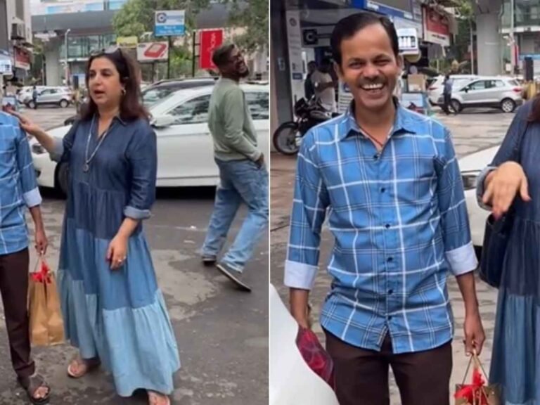 Farah Khan Takes Cook Dilip on His First International Trip, Distributes Sweets to Paparazzi at Mumbai Airport